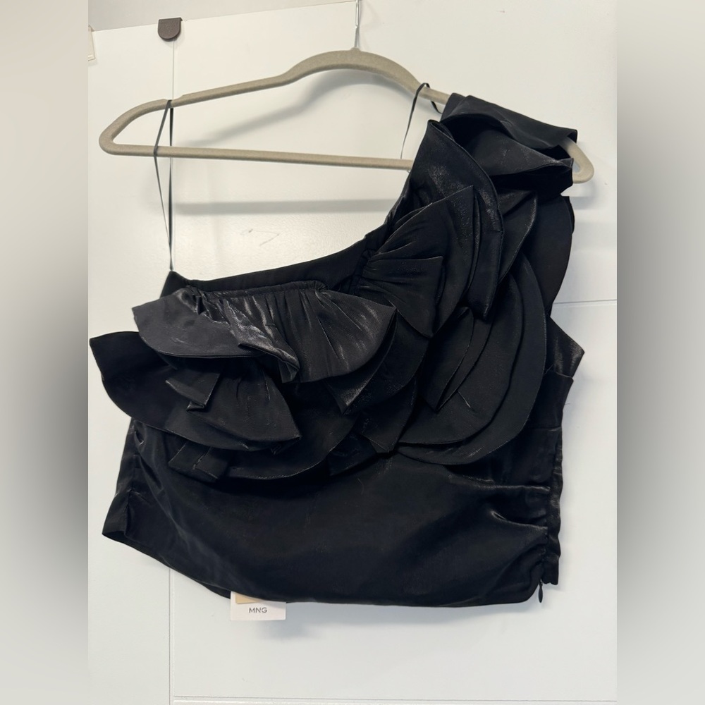 Mango Ruffled one shoulder top - Picture 5 of 7